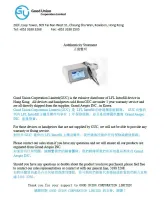 正貨聲明 - Good Union Corporation Limited (GUC) 是 LFL Introfill的香港獨家經銷商。
